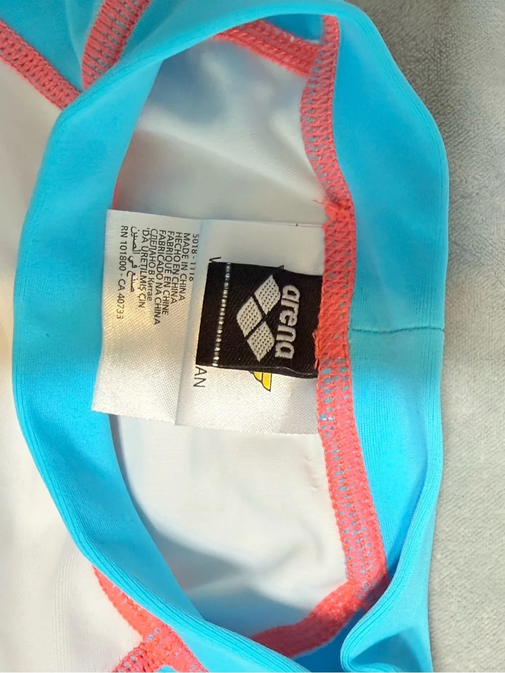Wonder Woman‎ Kids Rash Guard - White & Bright Blue size 2-3